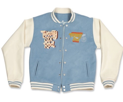 Twenty Six Red Retro Cat Varsity Jacket Sz L. Sold Out! | eBay