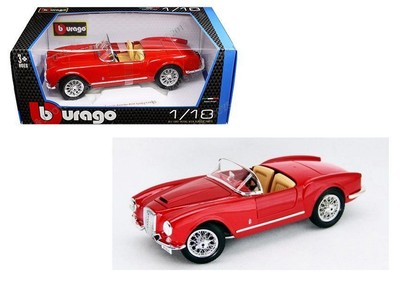 BBURAGO 1955 LANCIA AURELIA B24 SPYDER 1/18 DIECAST MODEL CAR RED 18-12048RD
