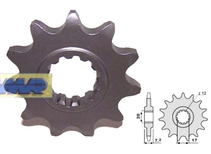PIGNONE APRILIA RX 50 AM6 96/98 Passo 415 denti 14 C600