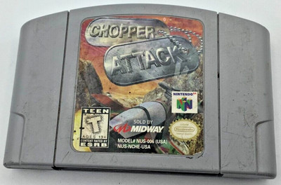 Nintendo 64 N64 Chopper Attack 1997 Cartridge Video Game not tested