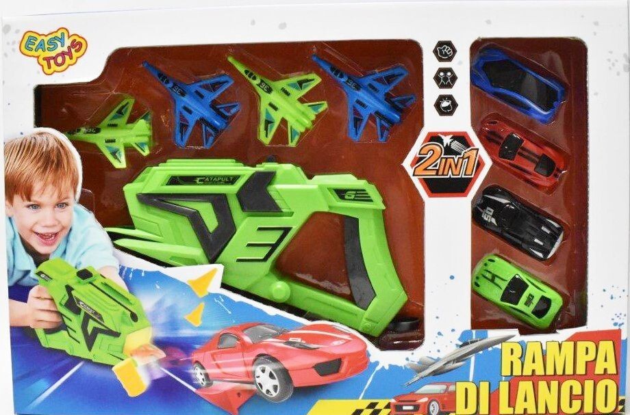 Rampa Di Lancio Pistola Lanciatore Con 8 Mezzi Gioco Giocattolo Bambini dfh