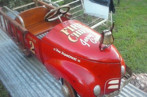 read the story 37 39 garton pedal fire truck all orig don't miss owning this