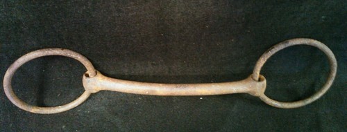 Antique Vintage Primitive Barn Western Horse Bite