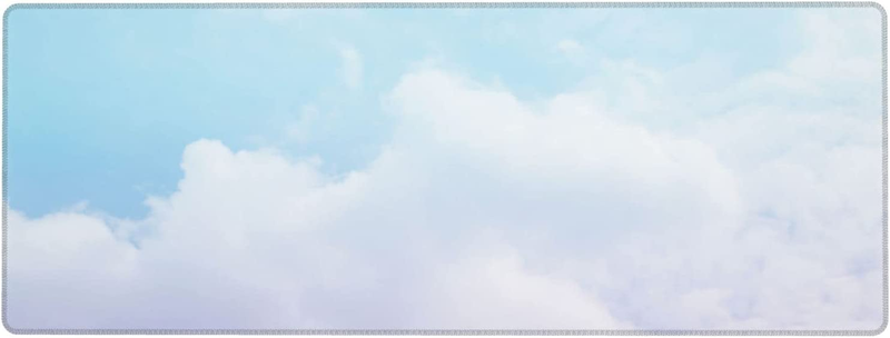 Gaming Mouse Pad Cloud Sky Gradient Blue White Pastel for Desk Keyboard Laptop N