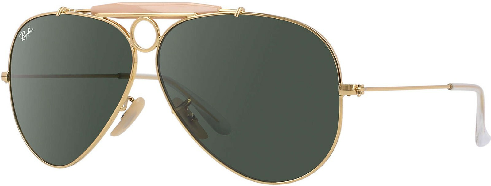Ray-Ban Shooter Aviator Large Green Lens Sunglasses– RB3138 001 62 