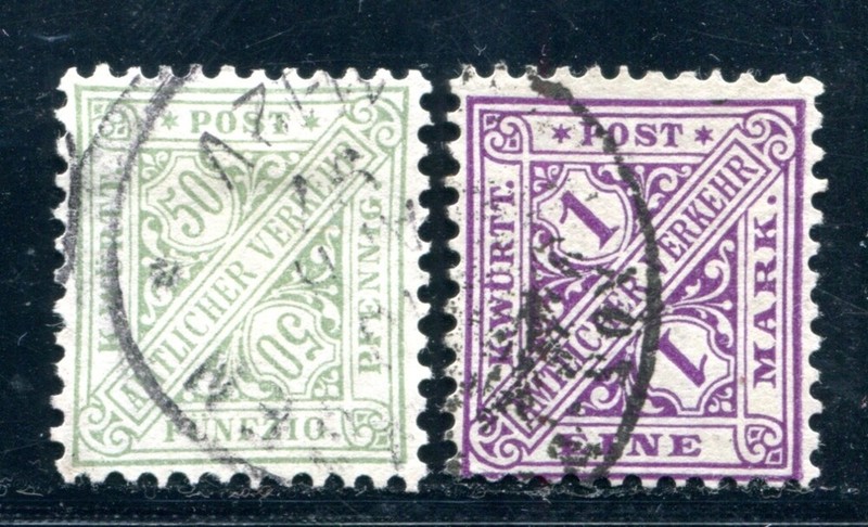 WÃRttemberg 1890 206,212 Gestempelt Sehr SchÃ¶Ner Bedarf (05150