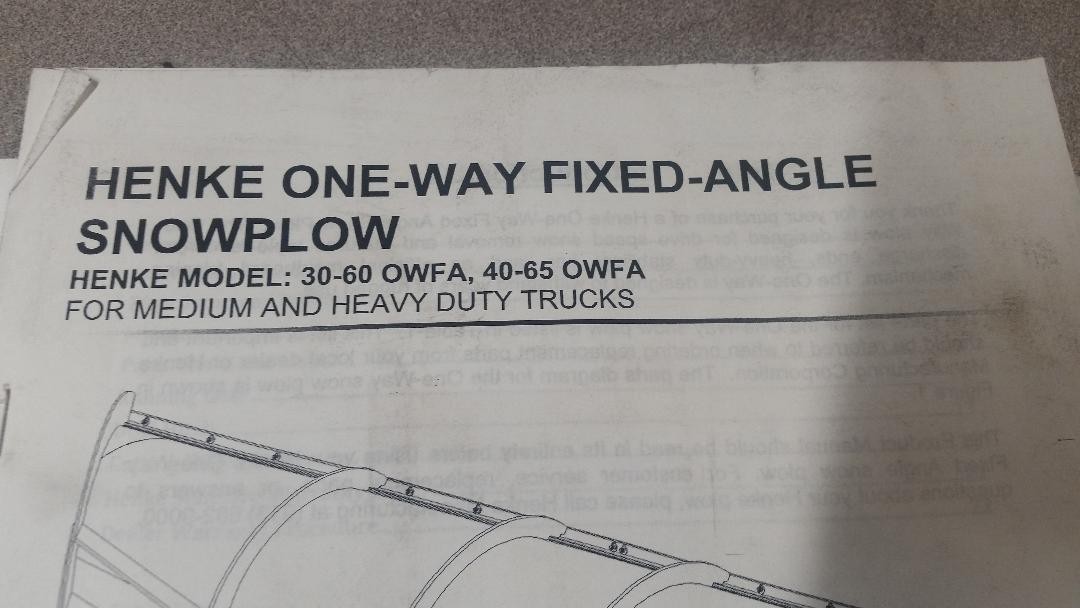 Henke 12 ft. snowplow blade great condition