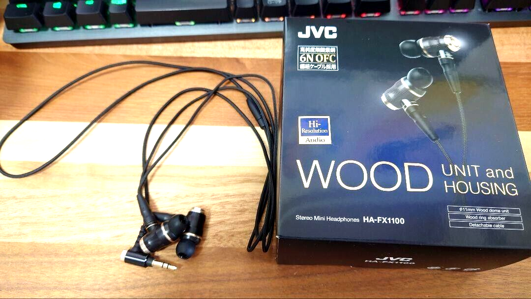 JVC KENWOOD HA-FX1100 Wood Series In-Ear Canal Stereo Mini