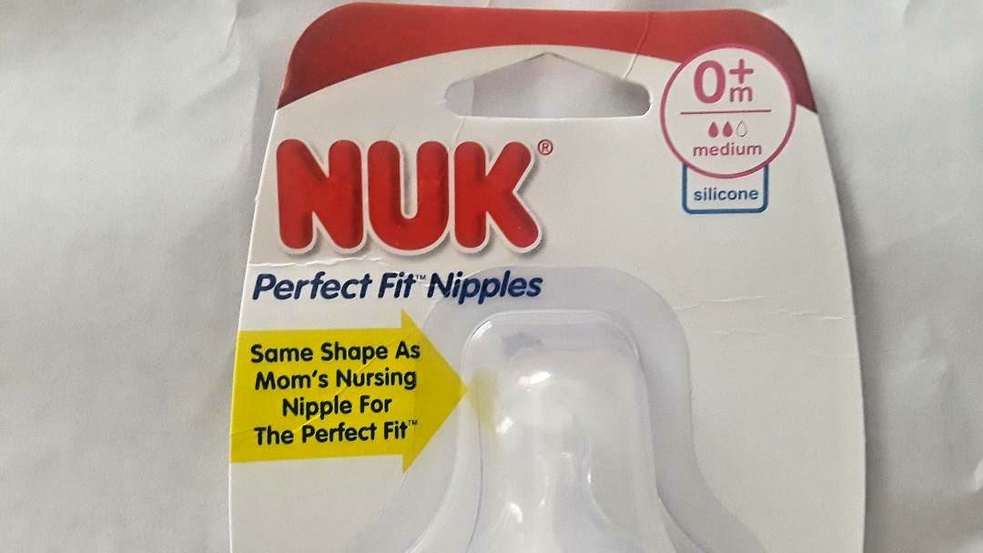 NUK Perfect Fit Nipples,  0+ months, Medium flow,  2 Pack, **BPA Free**