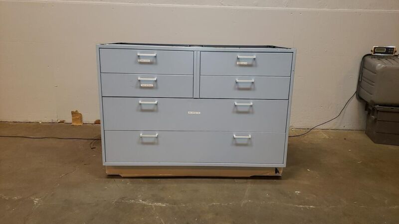 48x22x36" Hamilton 6 Drawer Metal Lab Casework Cabinet