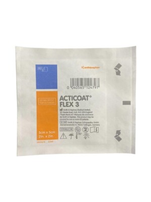 Acticoat Flex Dressing 5cm X 5cm 3-Day New (66800396) 1piece