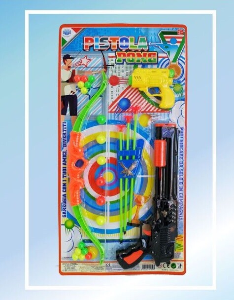 Pistola Pong Con Arco Frecce Gioco Giocattolo Bambini dfh