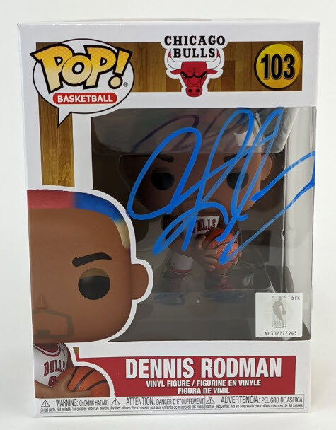 スポーツ Funko Pop Dennis Rodman Autographed Dennis Rodman Signed Autographed Chicago Bulls Funko Pop