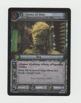 STAR TREK CCG (5) PROMO FOILS: 0P24, 0P29, 0P31, 0P81, 0P82. NRM/MT, UNPLAYED.