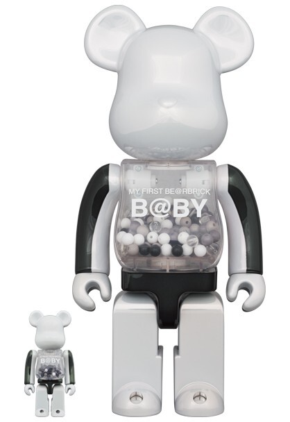 MEDICOM TOY - 新品 my first be@rbrick black chrome 1000% MY FIRST BE@RBRICK B@BY BLACK & WHITE CHROME Ver. 400% & 100