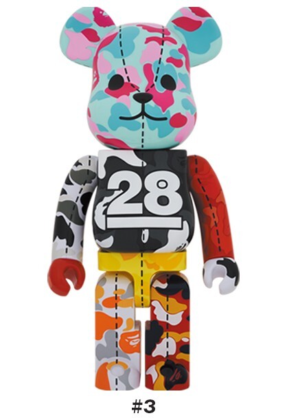 MEDICOM TOY - 【アルカ】BAPE 28TH BE@RBRICK 100% #3 BE@RBRICK 1000% BAPE Camo 28th Anniversary Multi #3