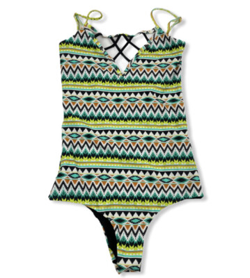 Issa de  Mar Sao Paulo One Piece Cheeky In Tribal Size S Aztec Colorful