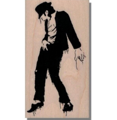 BANKSY Michael Jackson RUBBER STAMP, Art Stamp, Music, Sing, Thriller, Media, MJ
