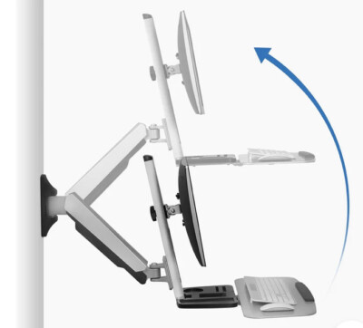 Mount-It! MI-7905 Wall Mounted Sit-Stand Single Monitor Workstation