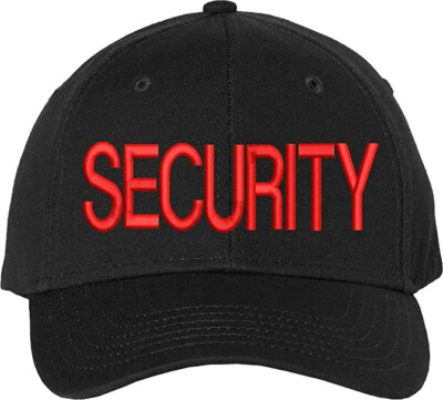 SECURITY Embroidered Baseball Cap LARGE Structured Uniform Guard Agent Hat
