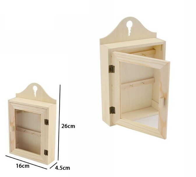 Cassetta Portachiavi Legno 6 Ganci Appendichiavi Muro Per Decoupage 74029a dfh