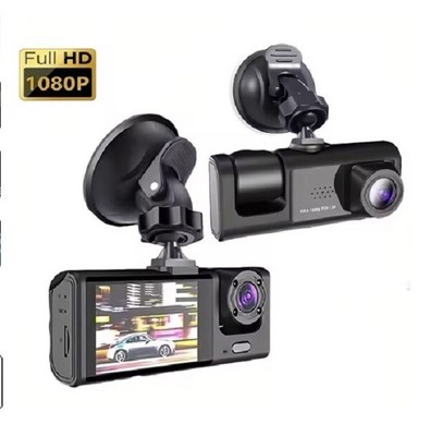 3 Channel Car DVR HD 1080P 3 Lens Inside Vehicle Dash Cam Camera DVRs Recorder