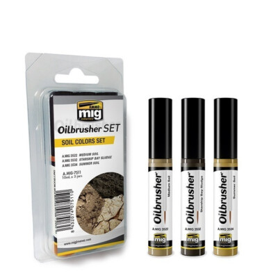 AMMO by MIG Oilbrusher SOIL COLORS SET