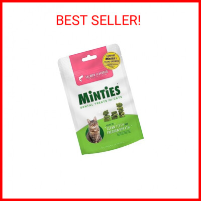 Minties Dental Treats for Cats, (Chicken/Salmon) Flavored Treats for Cats, Fresh
