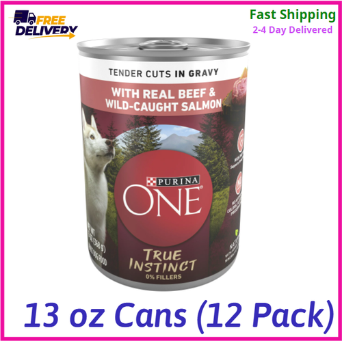 Purina One True Instinct Tender Cut in Gravy Wet Dog Food, 1