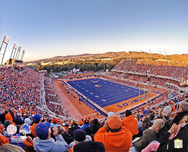 Boise State Broncos Football Stadium Gameday Sunset Premium 20x24