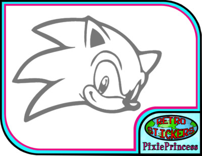 Sonic Hedgehog Sega L Vinyl Sticker Fun Laptop Car Bike Truck Wall Window Game