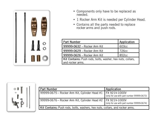 Genuine Kawasaki OEM KIT ROCKER ARM FOR 726 CC ENGINE Part