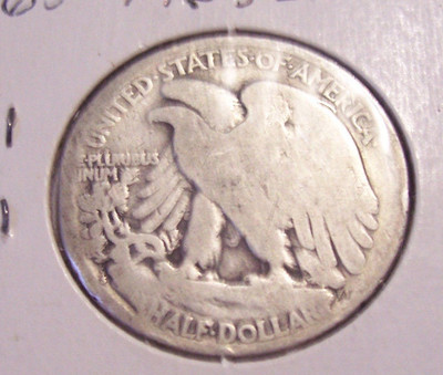1917 S REVERSE WALKING LIBERTY HALF DOLLAR COIN  SILVER