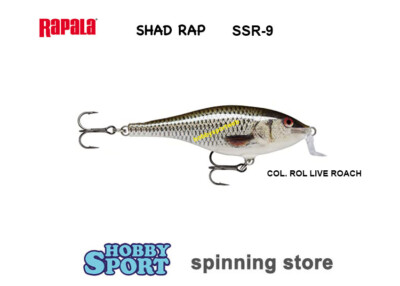 RAPALA SHAD RAP SSR-9 COL ROL LIVE ROACH SPINNING LAGO FIUME BLACKBASS LUCCIO