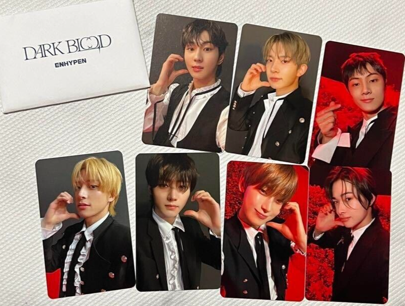 ENHYPEN DARK BLOOD Showcase Complete Official 7 Photocards
