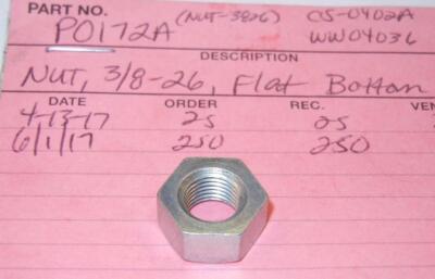 Triumph Norton BSA 1959 to 1968 CEI special flat NUT 3/8'' x 26 PO172A = 37-0076