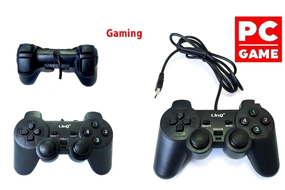 Controller Usb Compatibile Per Pc Joystick Analogico Joypad Linq Gamepad-Usb