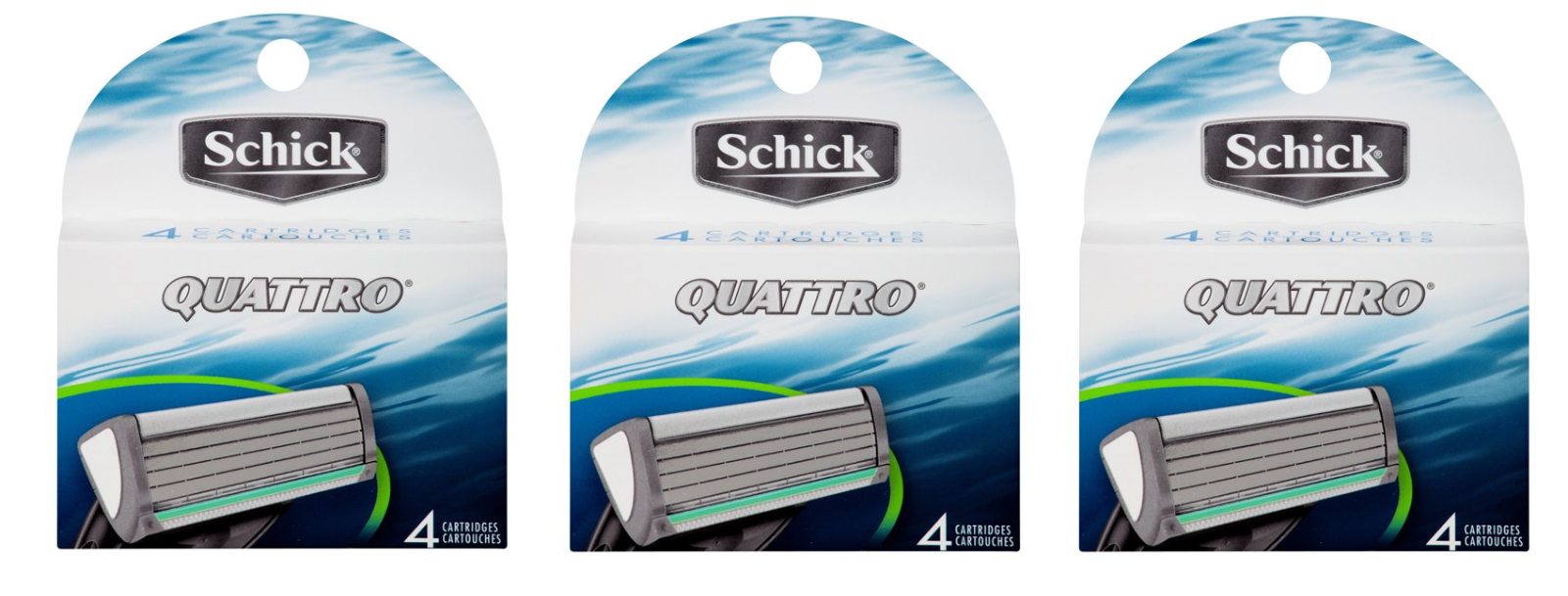 Schick Quattro for Men Razor Blade Refills, 12 Cartridges