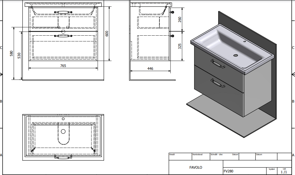 Waschbeckenunterschrank mit Waschtisch 80 cm hängend matt weiß Soft