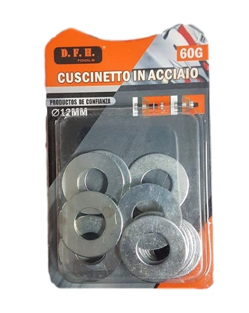 Confezione 60g Rondelle Piane Piatte In Acciaio Diametro 12mm dfh