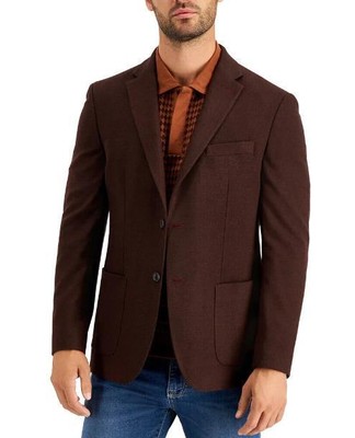 Tommy Hilfiger Men's Modern-Fi Brown Sport Coat 38 R NEW $295 AMOS AMOS1ATG0376