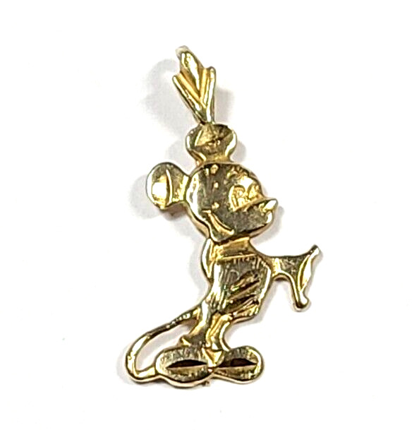 14k Yellow Gold Mickey Mouse Charm Pendant