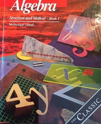 Algebra: Structure and Method, Book 1 ------1990 Hardcover Price drop!
