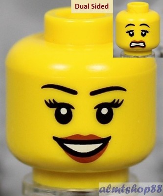 LEGO - FEMALE Minifigure Heads - PICK YOUR STYLE - Yellow Flesh Faces People