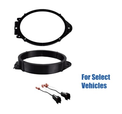 6x9 Fr Door Speaker Install Mount Plates + Wire for some 2018-2022 Chevrolet/GMC