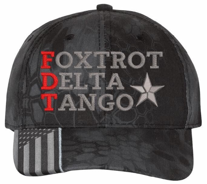 Foxtrot Tango Delta Hat Embroidered Donald Trump Hat TYPHOON Adjustable hat