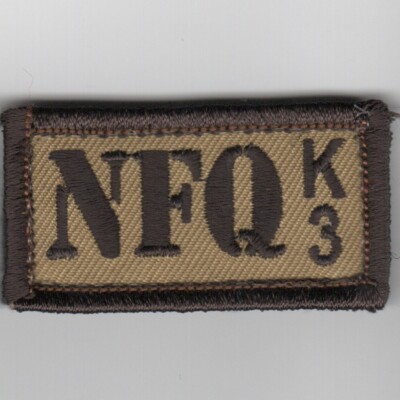 FSS NFQ FLIGHT SUIT SLEEVE A1C KENNETH K3 STURGILL DESERT JACKET BACK PATCH
