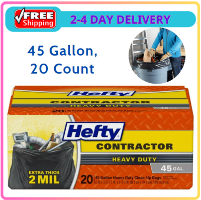 Hefty 45 gallon contractor bags online