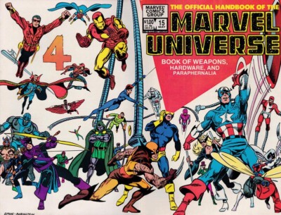 OFFICIAL HANDBOOK OF THE MARVEL UNIVERSE #15 VF, Comics 1984 Stock Image