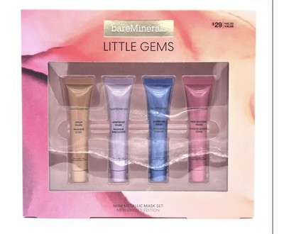 Bareminerals Little Gems Mine Metallic Mask Set New With Box 4 Limited Edition